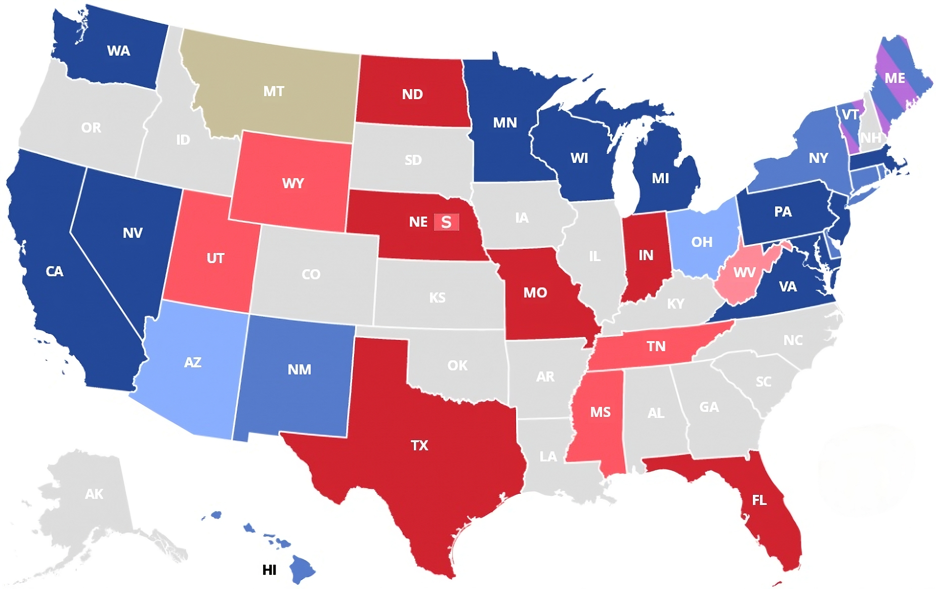 Senate Ratings Map