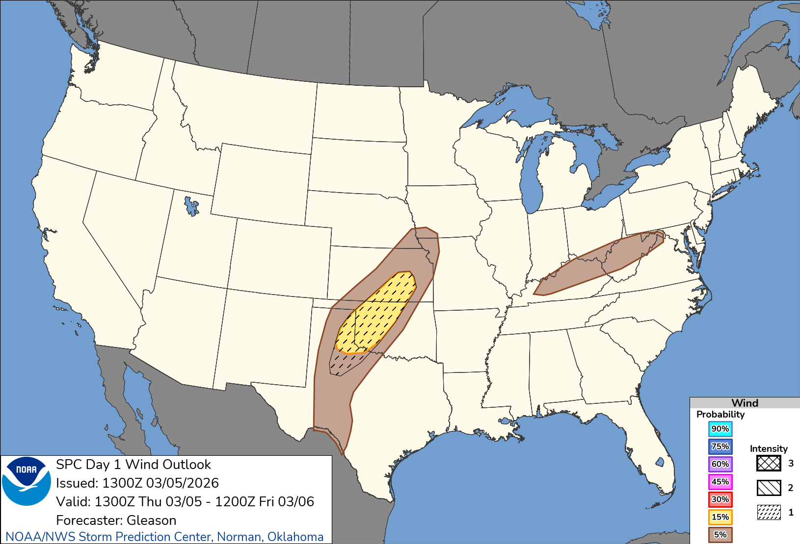Damaging Winds Forecast